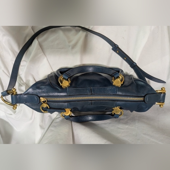 XMas Sale! Get It B4 It's Gone! Chloé Shoulder Bag In Tapestry Blue NWT - Picture 4 of 16